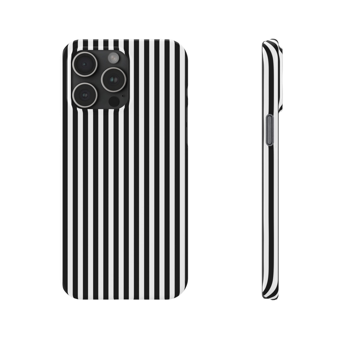 Slim Black White Striped Cute Phone Case for Iphone 16 - | iPhone 15 Pro Max Case | iPhone 14 Case Iphone 13 12 11 10 9 8 7 Gift for Her - Studio40ParkLane