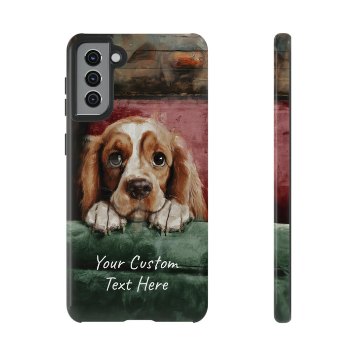 Personalize this Cute Samsung Phone Case | Cocker Spaniel Dog Samsung Phone Case | Galaxy S23, S22, S21, S20 | Customized Samsung Case - Studio40ParkLane