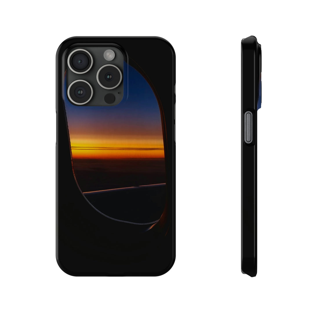 Slim Cute Phone Cases for Iphone - | iPhone 15 Case | iPhone 15 Pro Max Case, Iphone 14 Case, Iphone 14 Pro Max, Iphone 13, Airplane Window Sunset - Studio40ParkLane