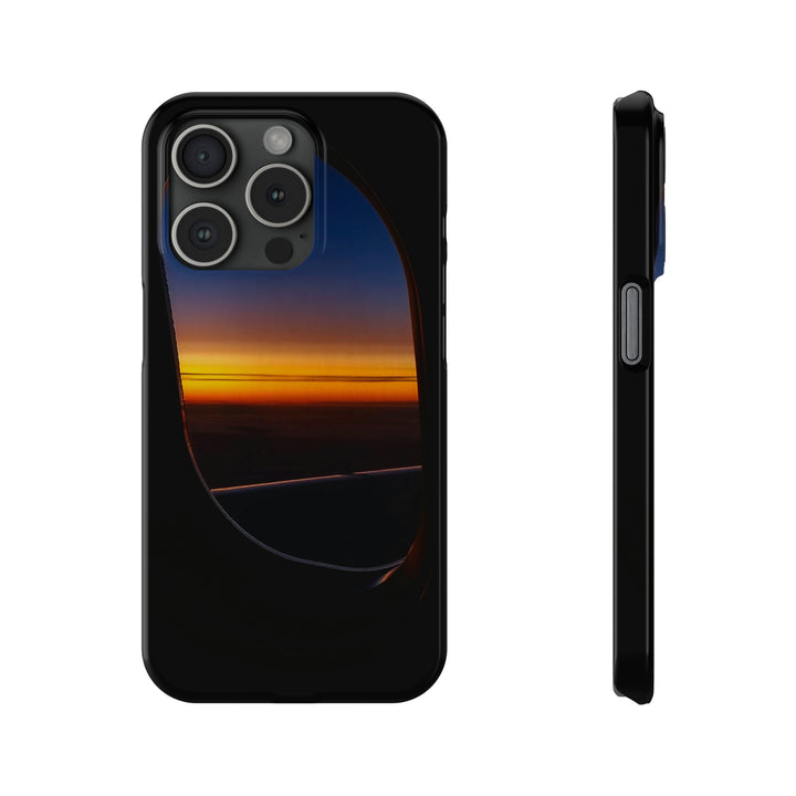 Slim Cute Phone Cases for Iphone - | iPhone 15 Case | iPhone 15 Pro Max Case, Iphone 14 Case, Iphone 14 Pro Max, Iphone 13, Airplane Window Sunset - Studio40ParkLane