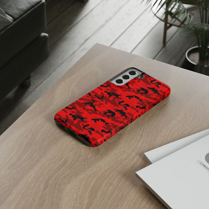 Impact Resistant, Red Camo Camouflage, Cute Phone Cases for Samsung S24, S23, S22, S21, IPhone 15 pro Iphone 14 pro Iphone 13 IPhone 12 Iphone 11 - Studio40ParkLane