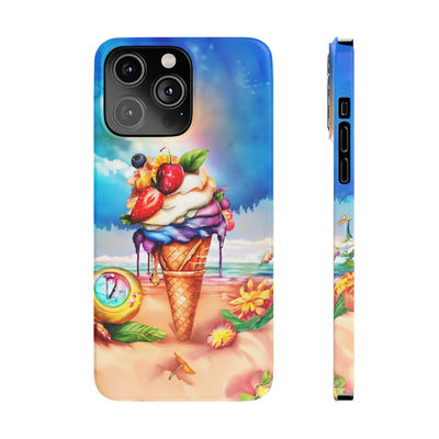 Slim Summer Ice Cream Cone Slim Cute Phone Cases for Iphone  | iPhone 15 Case | iPhone 15 Pro Max Case, Iphone 14, Iphone 14 Pro Max, Iphone 13