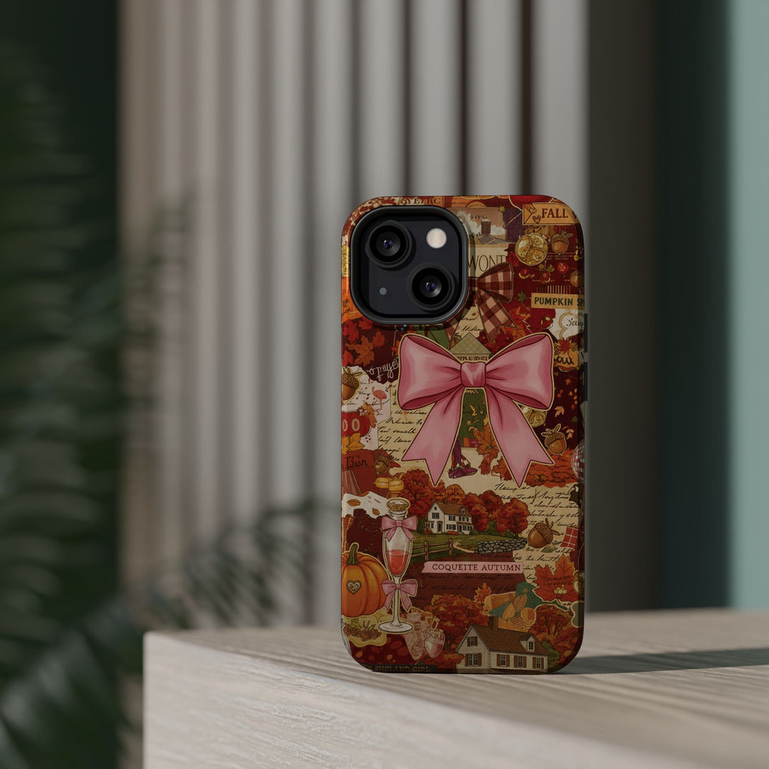 New England Fall Coquette Collage Tough Magsafe Cute Phone Cases for Iphone | iPhone 15 Pro Max Case, Iphone 14, Iphone 14 13 12 11 10 9 8 7 - Studio40ParkLane