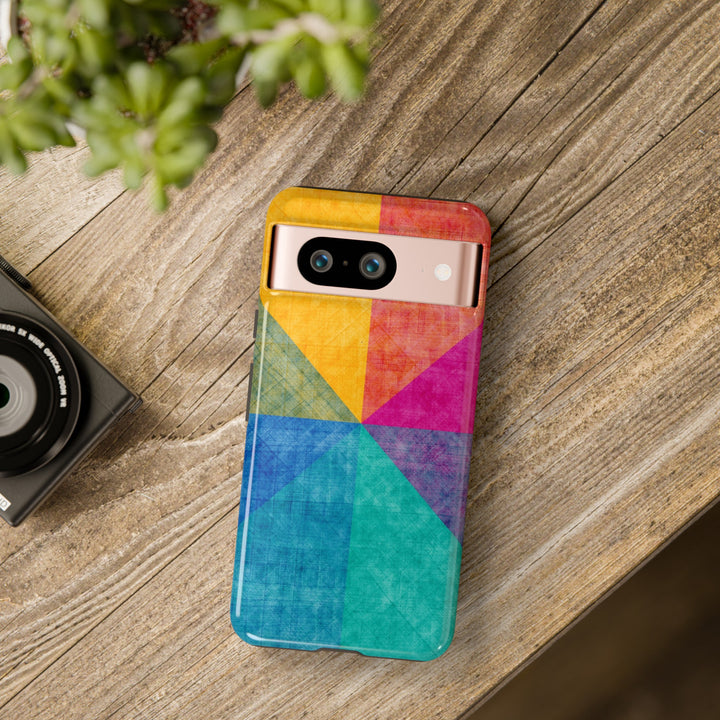 Impact Resistant, Colored Shapes, Cute Phone Cases for Samsung S24, S23, S22, S21, IPhone 15 pro Iphone 14 pro Iphone 13 IPhone 12 Iphone 11 - Studio40ParkLane