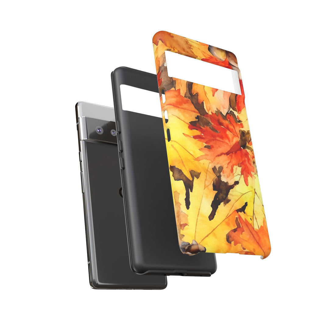 Impact Resistant, Fall Leaves, Cute Phone Cases for Samsung S24, S23, S22, S21, IPhone 15 pro Iphone 14 pro Iphone 13 IPhone 12 Iphone 11 - Studio40ParkLane