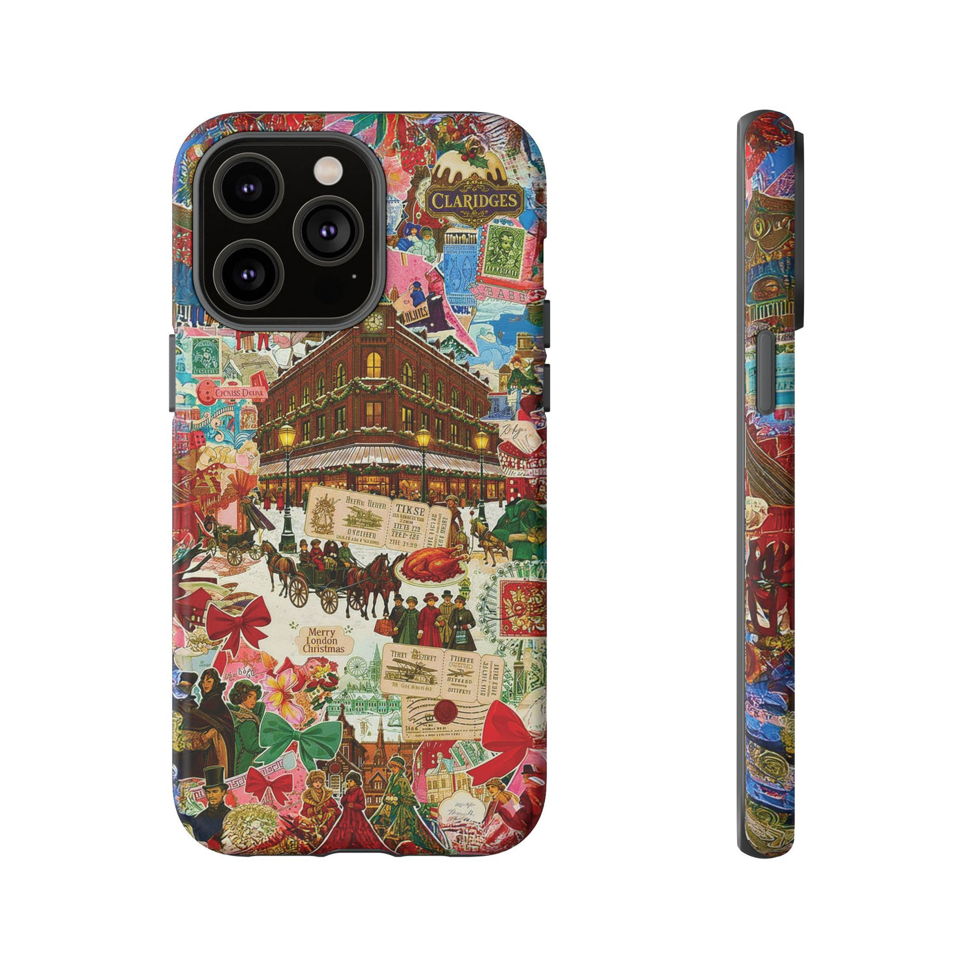 Aesthetic Tough London Coquette Collage Premium Phone Case - For iPhone 17 Pro Max iPhone 16 Pro iPhone 15 Iphone 14 Plus 13 Pro 12 11 10 XR - Studio40ParkLane