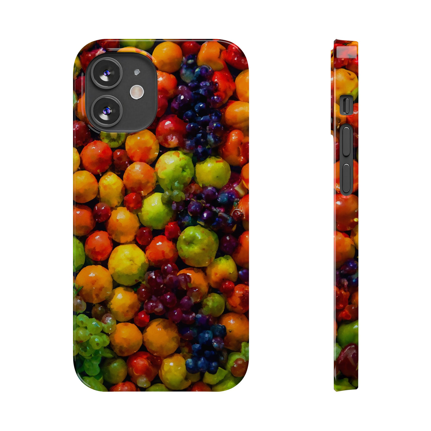 Slim Cute Phone Cases for Iphone  | iPhone 15 Case | iPhone 15 Pro Max Case, Iphone 14, Iphone 14 Pro Max, Iphone 13, Summer Assorted Fruits