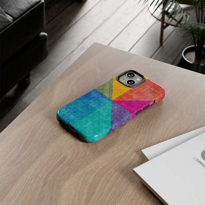Impact Resistant, Colored Shapes, Cute Phone Cases for Samsung S24, S23, S22, S21, IPhone 15 pro Iphone 14 pro Iphone 13 IPhone 12 Iphone 11 - Studio40ParkLane