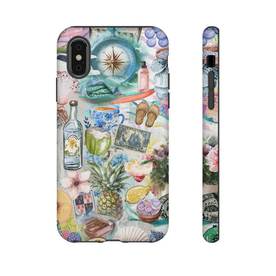 Impact Resistant, Travel Coquette Collage, Cute Phone Cases for Samsung S24, S23, S22, S21, IPhone 15 pro Iphone 14 pro Iphone 13 IPhone 12 Iphone 11