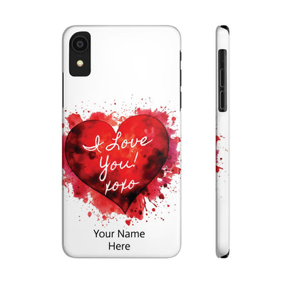 Slim Custom Personalized Valentine Love Gift for Her Cute Phone Cases for Iphone 16 Pro Max | iPhone 15 Case | iPhone 15 Pro Max Case, Iphone 14, 13, 12, 11, 10, 8, 7