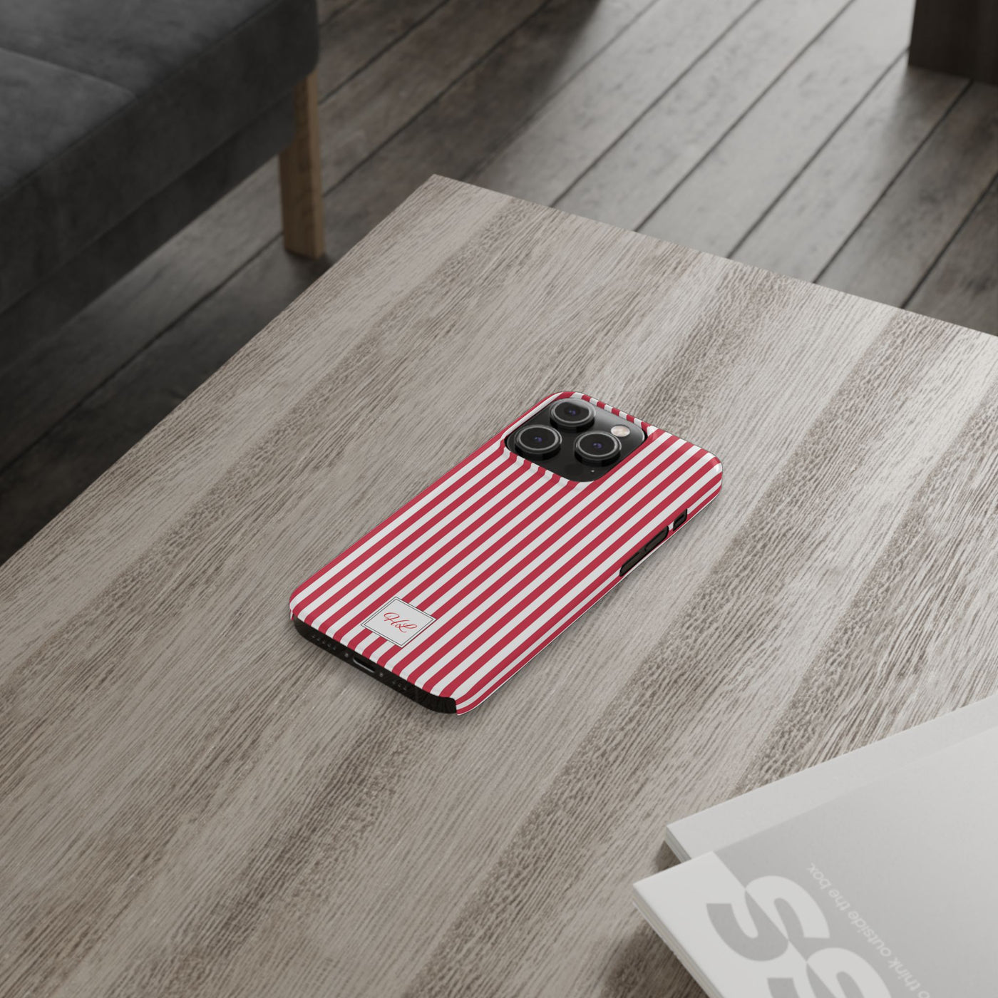 Slim Custom Personalized Winterberry Red Striped Phone Case for Iphone 17 - | iPhone 16 Pro Max Case | iPhone 15 Case Iphone 14 13 12 11 10 9 8 - Studio40ParkLane