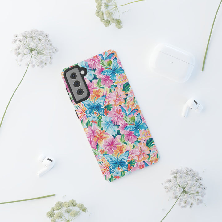 Premium Tough Butterflies Flowers Cute Phone Cases for Samsung S24, S23, S22, S21, S20, Plus and Ultra, Iphone 16 Pro Max,15, 14, 13, 12, 11, 10 - Studio40ParkLane