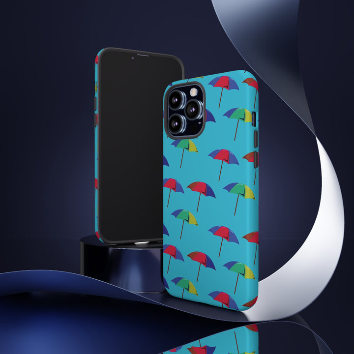 Cute IPhone Case | Colorful Beach Parasols Blue, iPhone 15 Case | iPhone 15 Pro Case, Iphone 14 Case, Iphone 14 Pro Max Case, Protective Iphone Case - Studio40ParkLane
