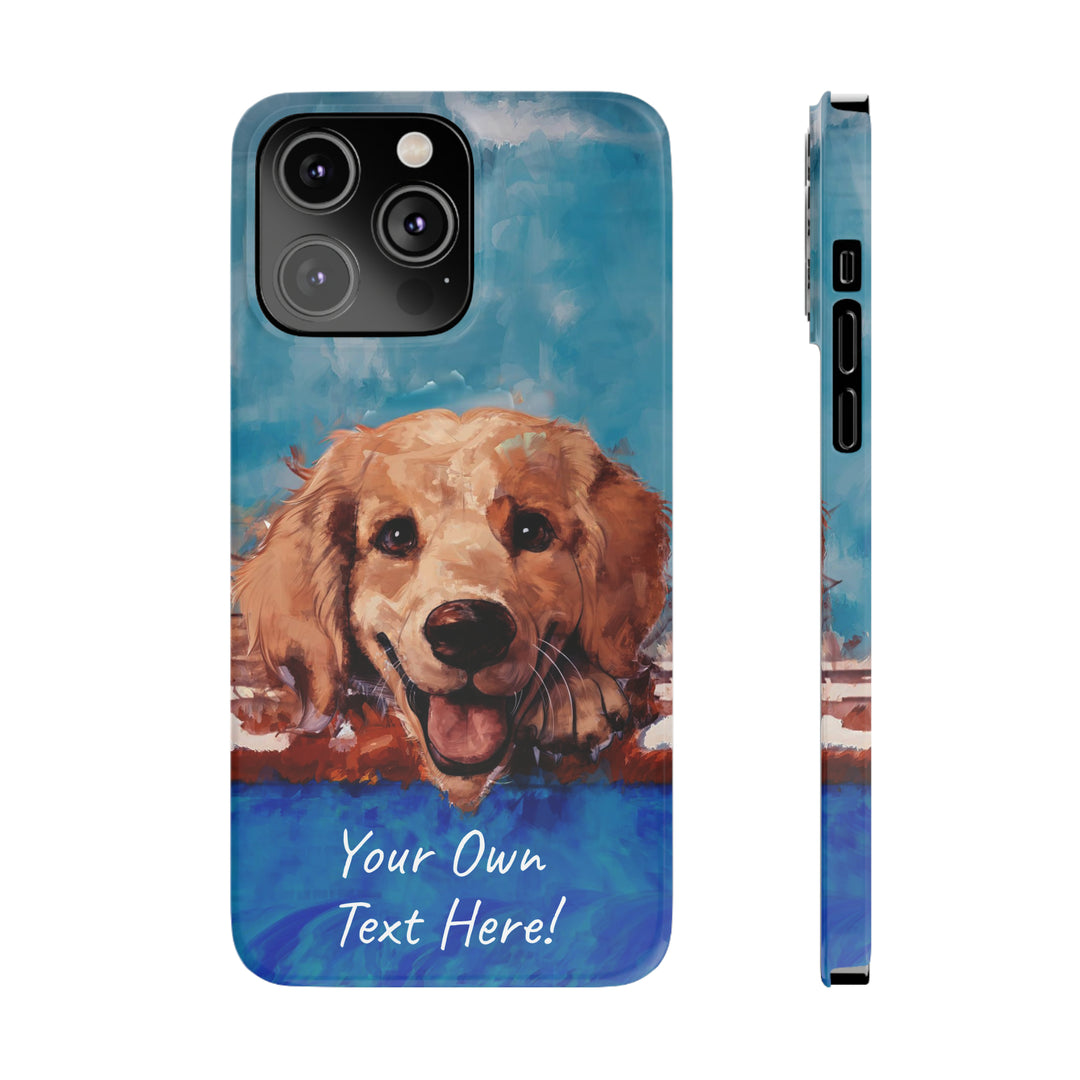 Slim Personalized Cute iPhone Cases - | iPhone 15 Case | iPhone 15 Pro Max Case, Iphone 14 Case, Iphone 14 Pro Max, Iphone 13, Golden Retriever Dog - Studio40ParkLane