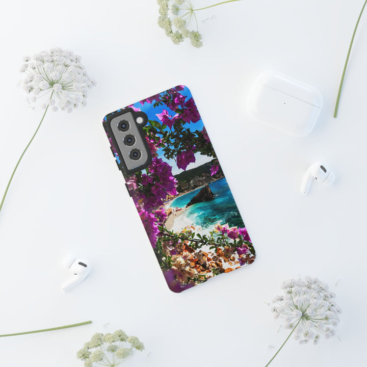 Impact Resistant, Bougainvillea Seaview, Cute Phone Cases for Samsung S24, S23, S22, S21, IPhone 15 pro Iphone 14 pro Iphone 13 IPhone 12 Iphone 11 - Studio40ParkLane