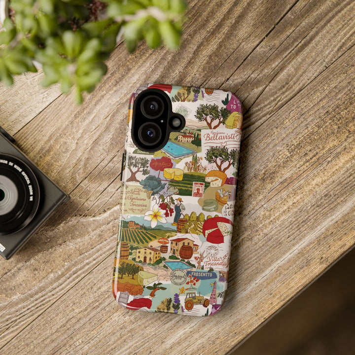 Italy Tuscany Coquette Collage Tough Premium Phone Case - For iPhone 17 Pro Max iPhone 16 Pro iPhone 15 Iphone 14 Plus 13 Pro 12 11 10 XR - Studio40ParkLane