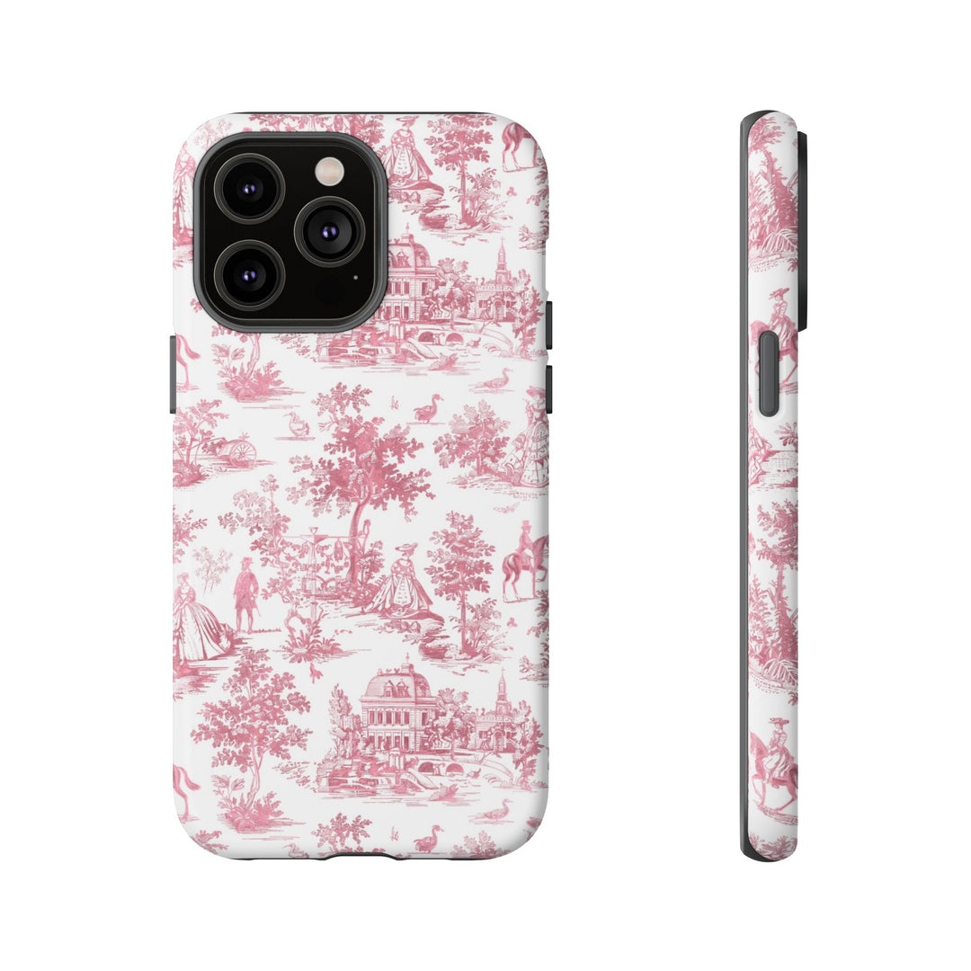 Premium Tough French Toile Gift for Her Cute Phone Cases for Samsung S25, S24, S23, S22, S21 Iphone, 16, 15, 14, 13, 12 Plus Max Pro Ultra - Studio40ParkLane