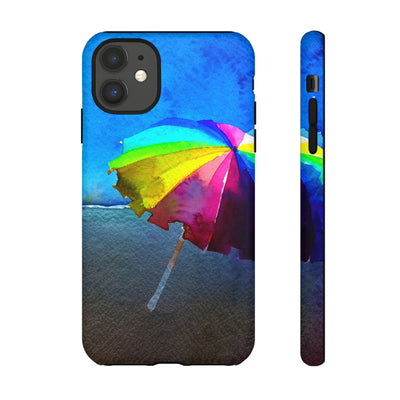 Cute Samsung Case | Cool Iphone Case | Summer Colorful Beach Parasol, Samsung S24, S23, S22, S21, IPhone 15 Case | Iphone 14 Case, Iphone 13 Case