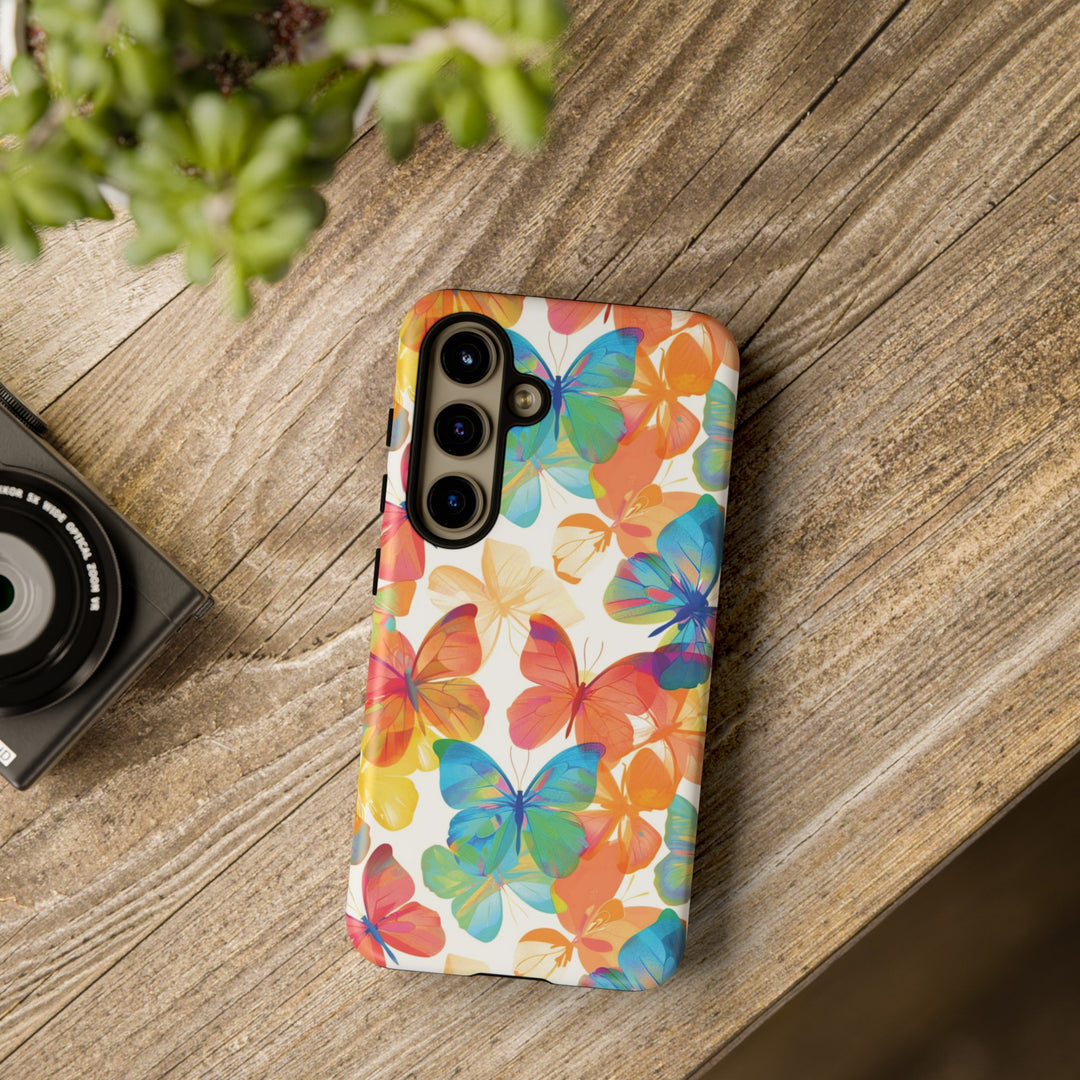 Cute Samsung Case | Cool Iphone Case | Summer Bright Butterflies, Samsung S24, S23, S22, S21, IPhone 15 Case | Iphone 14 Case, Iphone 13 Case - Studio40ParkLane