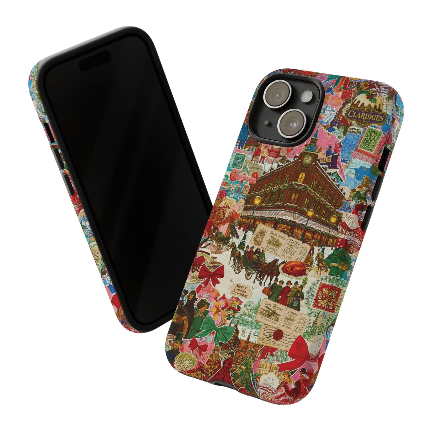 Aesthetic Tough London Coquette Collage Premium Phone Case - For iPhone 17 Pro Max iPhone 16 Pro iPhone 15 Iphone 14 Plus 13 Pro 12 11 10 XR - Studio40ParkLane