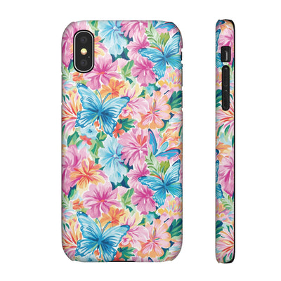Snap Butterflies Flowers Cute Phone Cases for Samsung S24, S23, S22, S21, S20, Plus and Ultra, Iphone 16 Pro Max, Iphone 15, 14, 13, 12, 11, 10 - Studio40ParkLane
