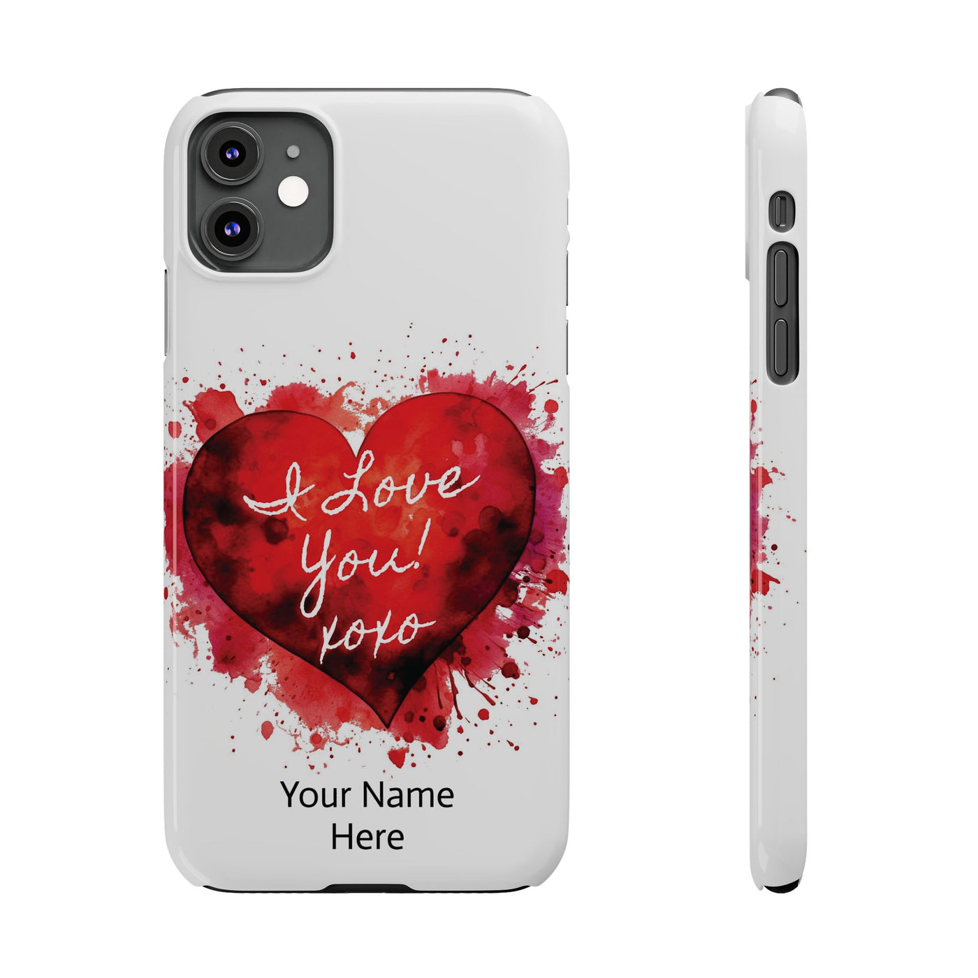 Slim Custom Personalized Valentine Love Gift for Her Cute Phone Cases for Iphone 16 Pro Max | iPhone 15 Case | iPhone 15 Pro Max Case, Iphone 14, 13, 12, 11, 10, 8, 7