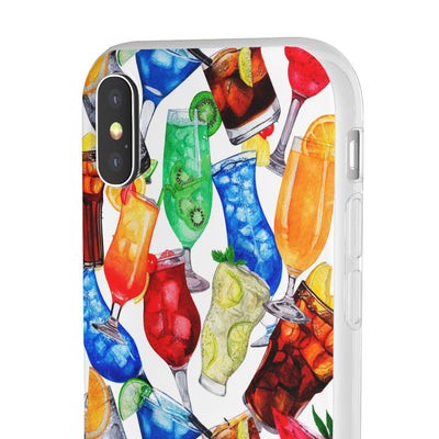 Cute Flexi Phone Cases, For Iphones and Samsung Galaxy Phones, Tropical Summer Fruit Cocktails, Galaxy S23 Phone Case, Samsung S22 Case, Samsung S21, Iphone 15, Iphone 14, Iphone 13