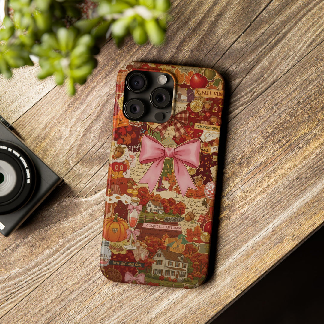 New England fall Coquette Collage Cute Phone Case for Iphone 16 - | iPhone 15 Pro Max Case | iPhone 14 Case Iphone 13 12 11 10 9 8 7 X XS - Studio40ParkLane