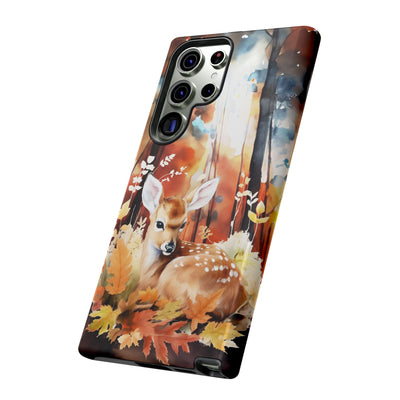 Autumn Fall Deer Forest Gift for Her Cute Phone Case for, Samsung Galaxy S24, S23, S22, S21, IPhone 16 Case | Iphone 15, Iphone 14, IPhone 13 Case