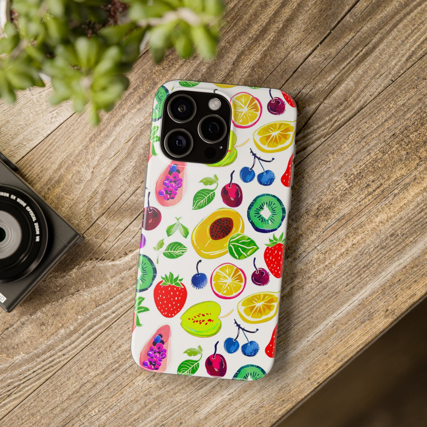 Cute Flexi Phone Cases, Summer Fruit Mix, Compatible with Samsung Galaxy S23, Samsung S22, Samsung S21, Samsung S20, Galaxy S20 Ultra