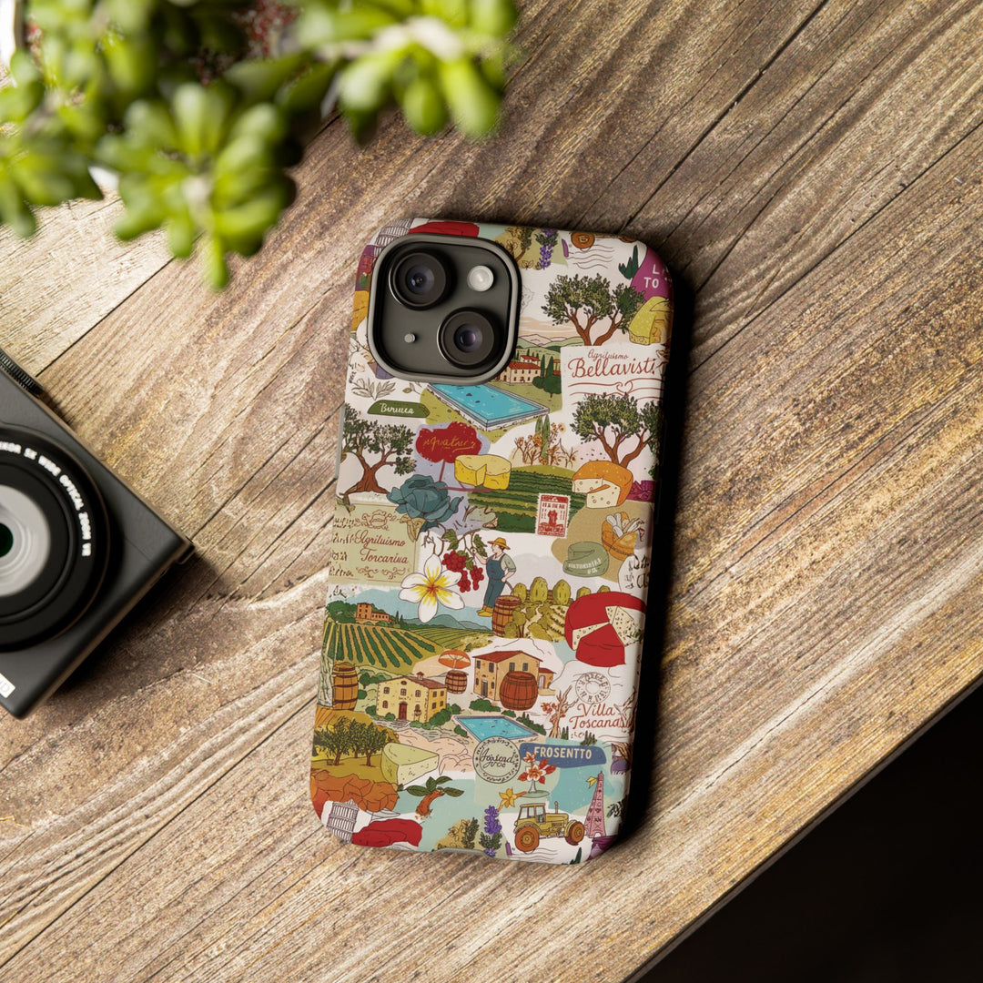 Italy Tuscany Coquette Collage Tough Premium Phone Case - For iPhone 17 Pro Max iPhone 16 Pro iPhone 15 Iphone 14 Plus 13 Pro 12 11 10 XR - Studio40ParkLane