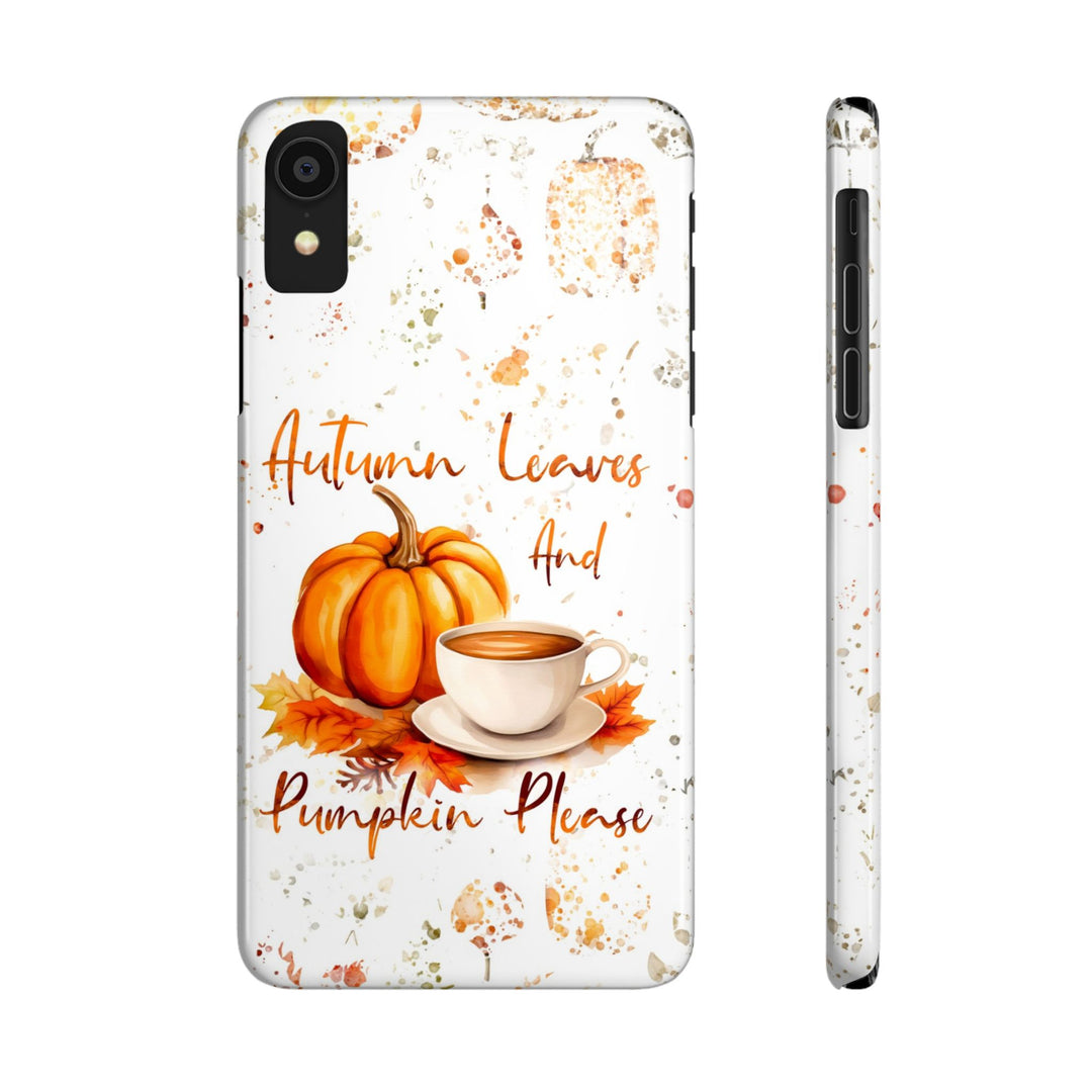 Slim Fall Leaves and Pumpkins Slim Cute Phone Cases for Iphone | iPhone 15 Case | iPhone 15 Pro Max Case, Iphone 14, Iphone 14 Pro Max, Iphone 13 - Studio40ParkLane