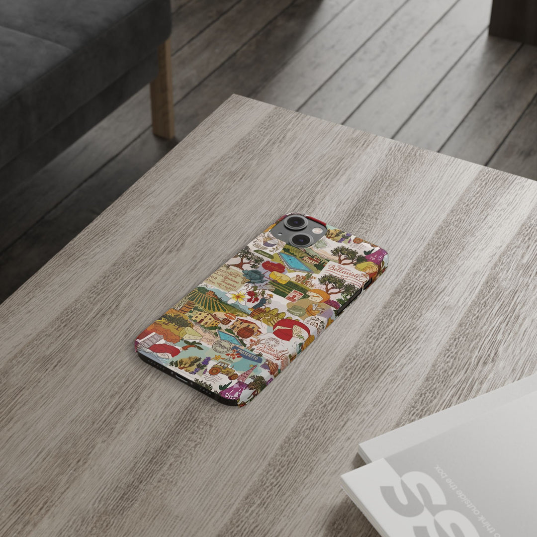 Slim Italy Tuscany Coquette Collage Cute Phone Case for Iphone 17 - | iPhone 16 Pro Max Case | iPhone 15 Case Iphone 14 13 12 11 10 9 8 7 - Studio40ParkLane