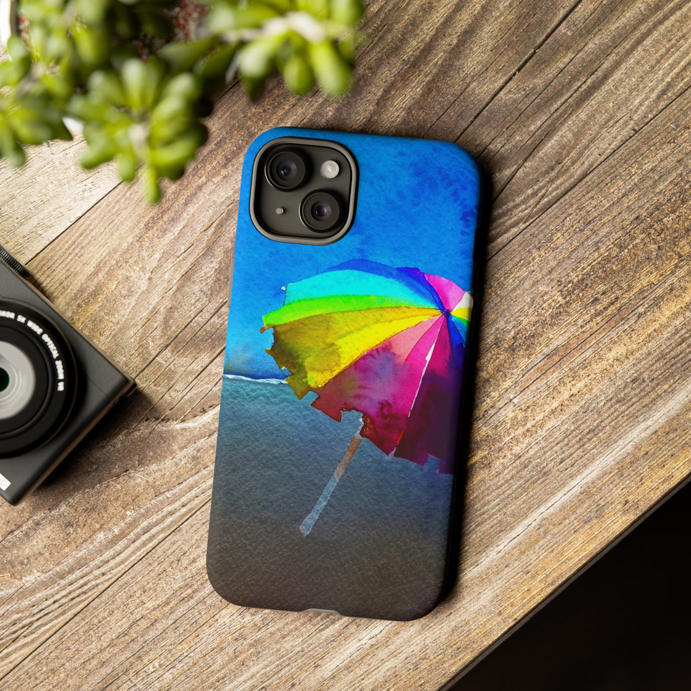 Cute Samsung Case | Cool Iphone Case | Summer Colorful Beach Parasol, Samsung S24, S23, S22, S21, IPhone 15 Case | Iphone 14 Case, Iphone 13 Case