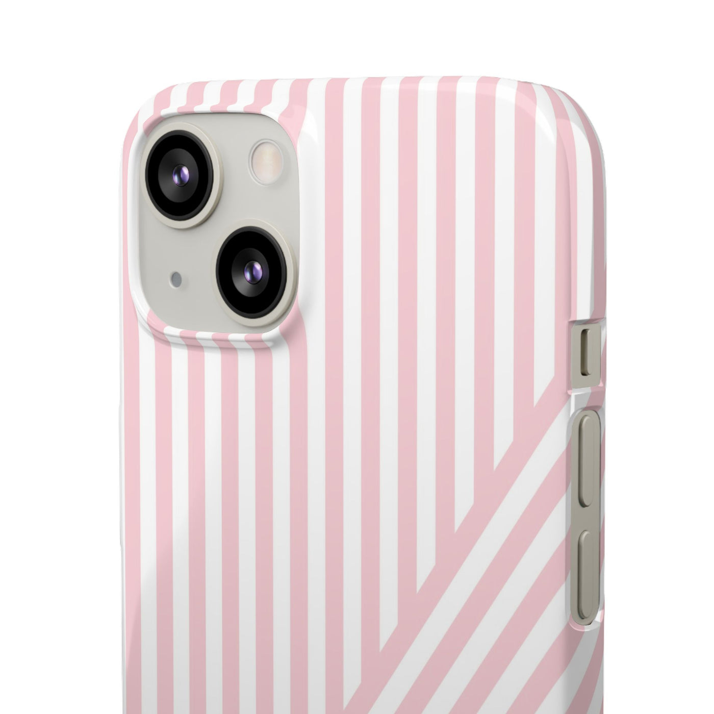 Aesthetic Sweet Pink Stripes Cute Phone Case Sleek Snap - For iPhone 17 Pro Max iPhone 16 Pro iPhone 15 Iphone 14 Plus 13 Pro 12 11 10 Gift