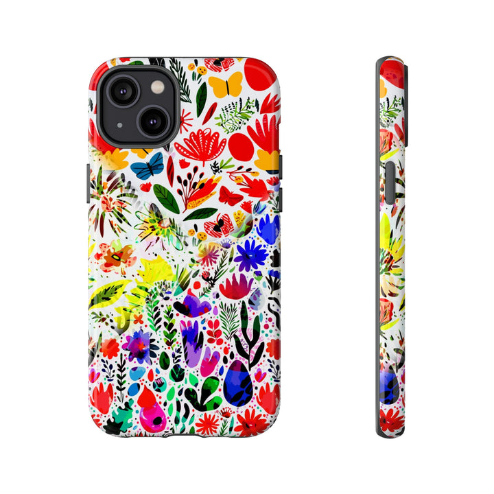 Impact Resistant, Colored Flowers, Cute Phone Cases for Samsung S24, S23, S22, S21, IPhone 15 pro Iphone 14 pro Iphone 13 IPhone 12 Iphone 11 - Studio40ParkLane