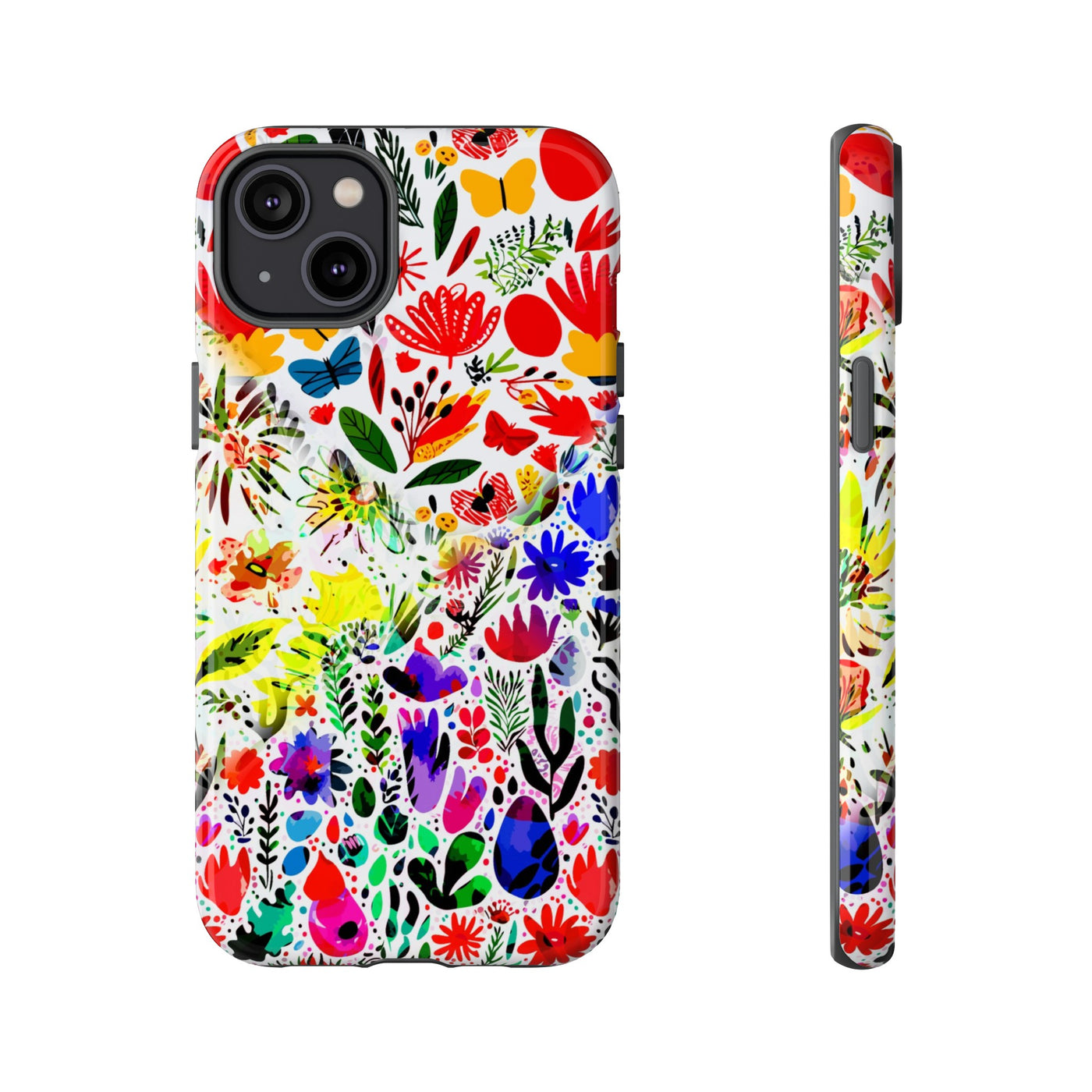 Impact Resistant, Colored Flowers, Cute Phone Cases for Samsung S24, S23, S22, S21, IPhone 15 pro Iphone 14 pro Iphone 13 IPhone 12 Iphone 11