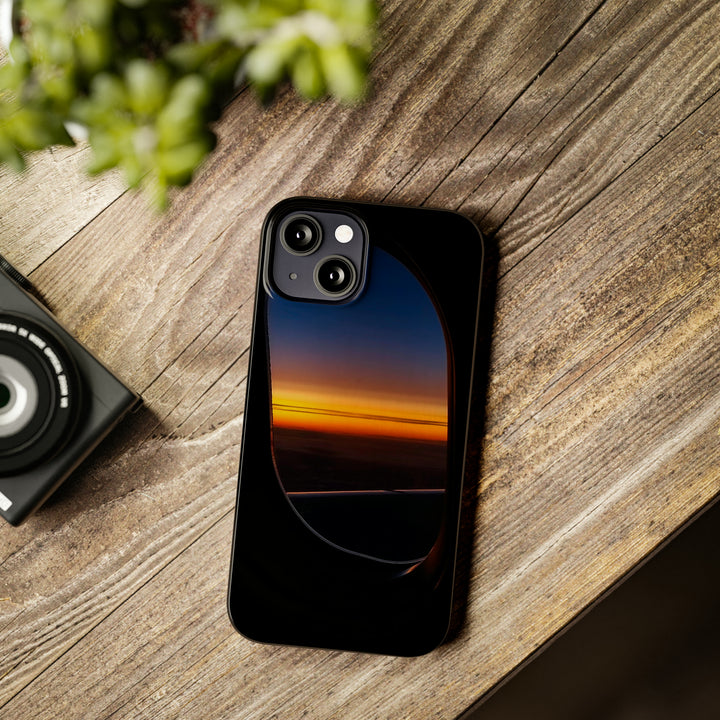 Slim Cute Phone Cases for Iphone - | iPhone 15 Case | iPhone 15 Pro Max Case, Iphone 14 Case, Iphone 14 Pro Max, Iphone 13, Airplane Window Sunset - Studio40ParkLane