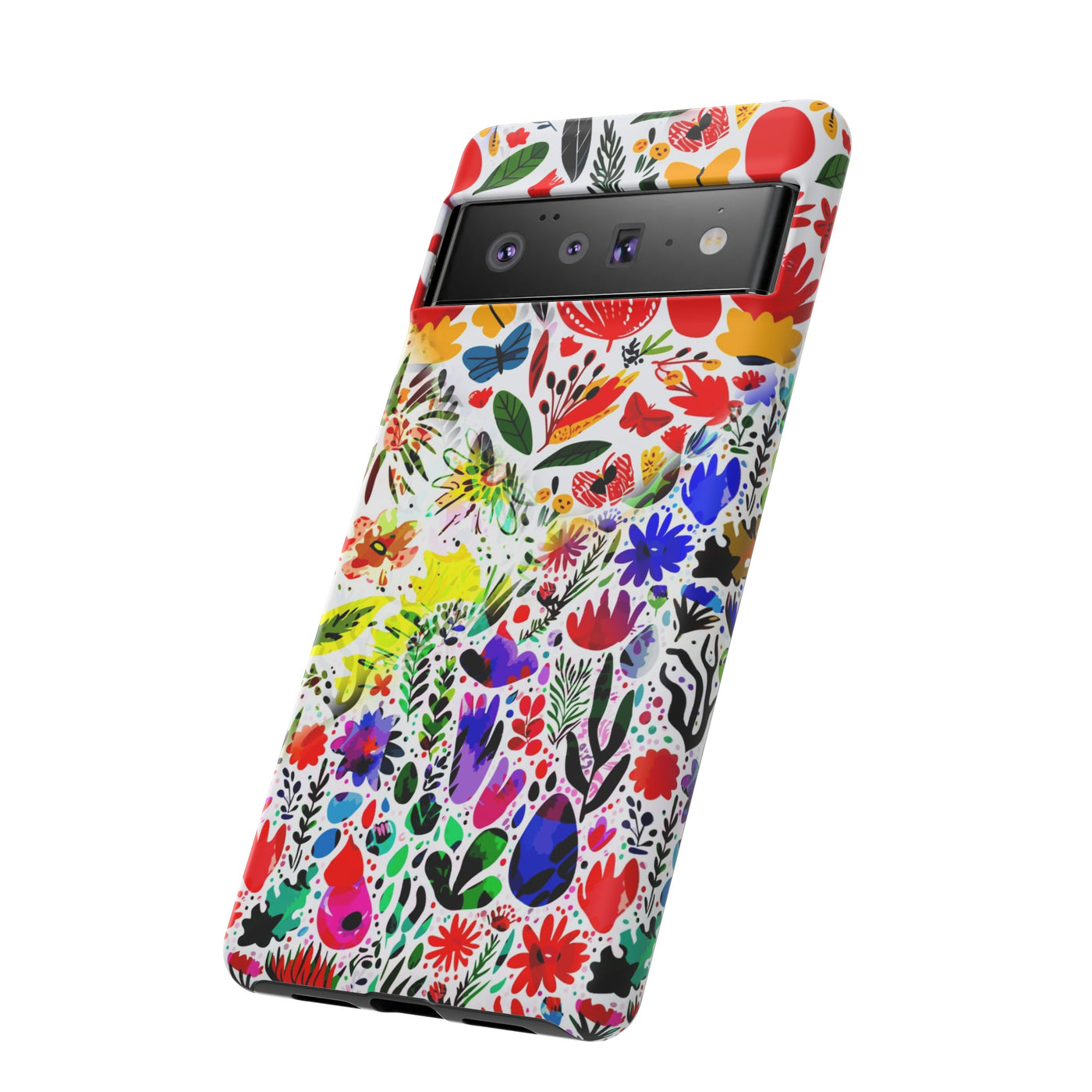 Impact Resistant, Colored Flowers, Cute Phone Cases for Samsung S24, S23, S22, S21, IPhone 15 pro Iphone 14 pro Iphone 13 IPhone 12 Iphone 11