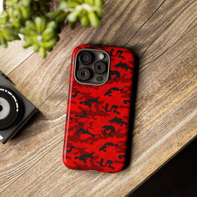 Impact Resistant, Red Camo Camouflage, Cute Phone Cases for Samsung S24, S23, S22, S21, IPhone 15 pro Iphone 14 pro Iphone 13 IPhone 12 Iphone 11