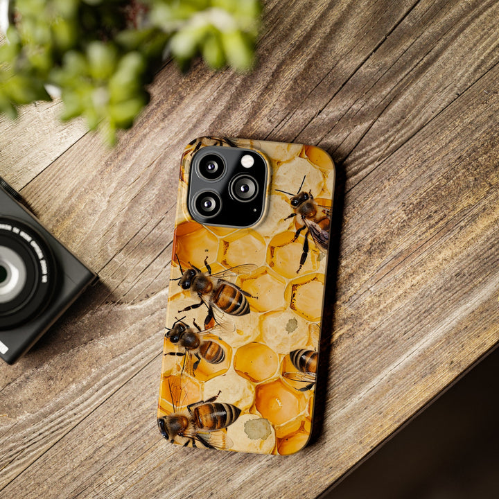 Slim Cute Phone Cases for Iphone - | iPhone 15 Case | iPhone 15 Pro Max Case, Iphone 14 Case, Iphone 14 Pro Max, Iphone 13, Summer Honey Bees - Studio40ParkLane