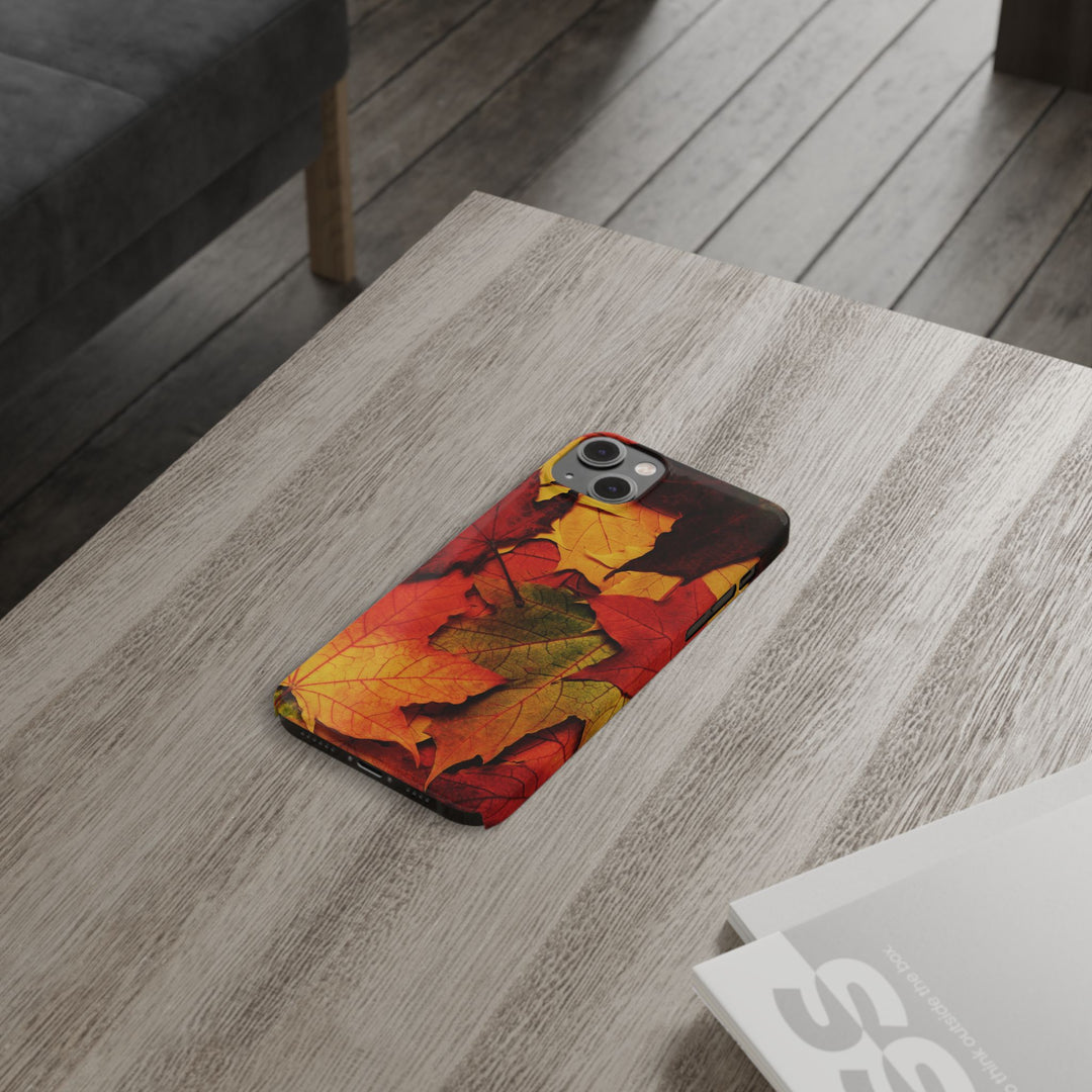 Slim Autumn Fall Leaves Gift Cute Phone Cases for Iphone 16 | iPhone 15 Case | iPhone 15 Pro Max Case, Iphone 14, Iphone 14 Pro Max, Iphone 13, Slim Mom Dad Gift - Studio40ParkLane