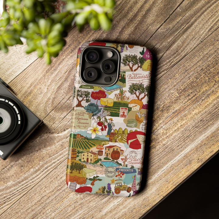 Italy Tuscany Coquette Collage Tough Premium Phone Case - For iPhone 17 Pro Max iPhone 16 Pro iPhone 15 Iphone 14 Plus 13 Pro 12 11 10 XR - Studio40ParkLane