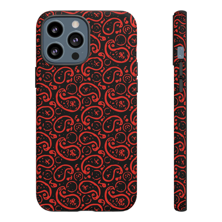 Cute IPhone Case | iPhone 15 Case | iPhone 15 Pro Max Case, Iphone 14 Case, Iphone 14 Pro Max Case IPhone Case for Art Lovers, Paisley Red - Studio40ParkLane