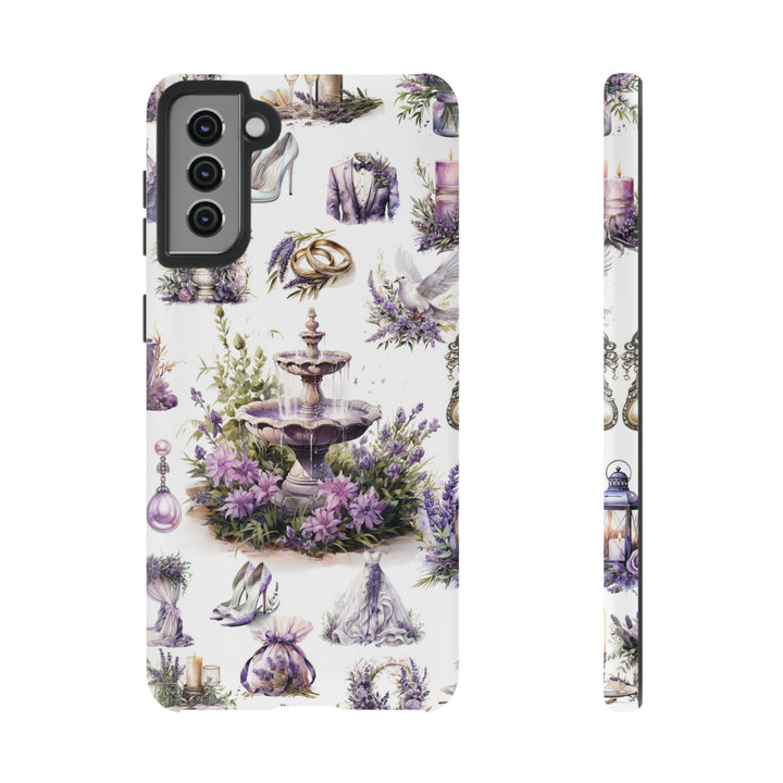 Impact Resistant, Lavender Wedding, Cute Phone Cases for Samsung S24, S23, S22, S21, IPhone 15 pro Iphone 14 pro Iphone 13 IPhone 12 Iphone 11 - Studio40ParkLane