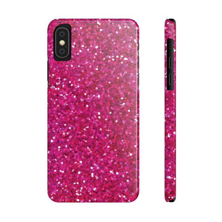 Slim Muted Pink Faux Play on Glitter Effect Cute Phone Cases for Iphone 16 Pro Max | iPhone 15 Case | iPhone 15 Pro Max Case, Iphone 14, Iphone 14 Pro Max, Iphone 13 12 11 8 7 - Studio40ParkLane