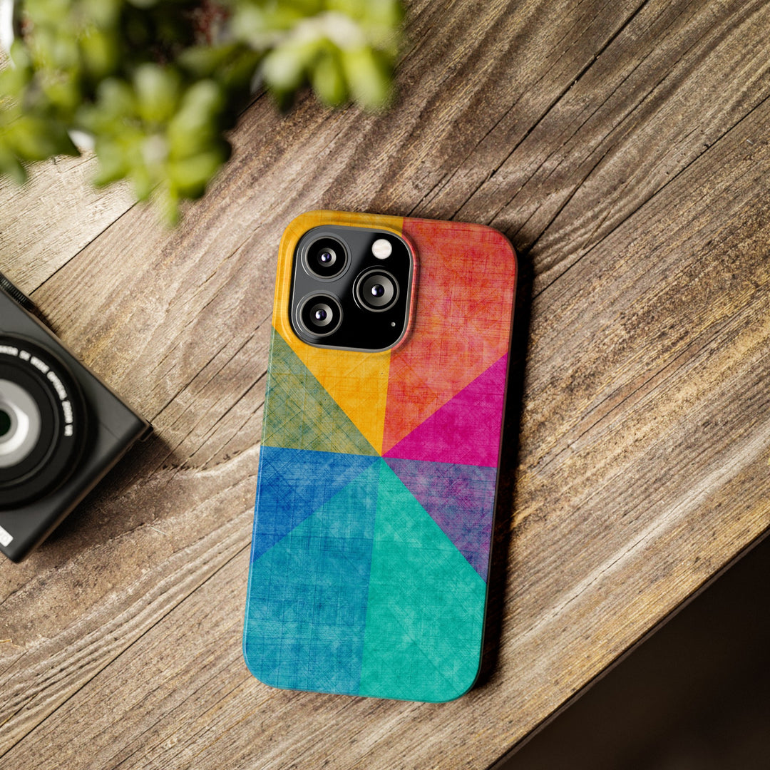 Slim Cute Phone Cases for Iphone | iPhone 15 Case | iPhone 15 Pro Max Case, Iphone 14, Iphone 14 Pro Max, Iphone 13, Abstract Colored Shapes - Studio40ParkLane