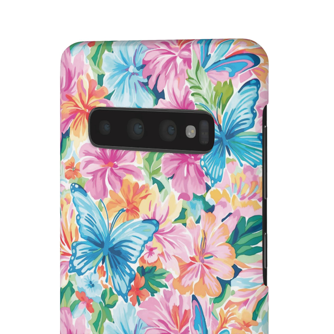 Sleek Snap Butterflies Flowers Cute Phone Case for iPhone 16 15 14 13 12 11 X Xs Max Xr Pro Plus Samsung Galaxy S24 S23 S22 S21 S20 Ultra