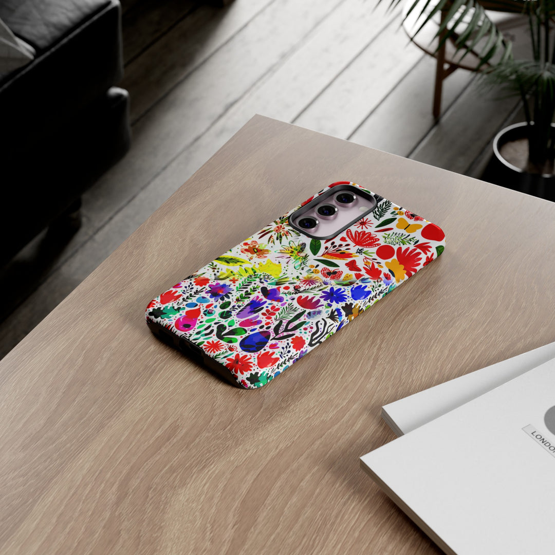 Impact Resistant, Colored Flowers, Cute Phone Cases for Samsung S24, S23, S22, S21, IPhone 15 pro Iphone 14 pro Iphone 13 IPhone 12 Iphone 11 - Studio40ParkLane
