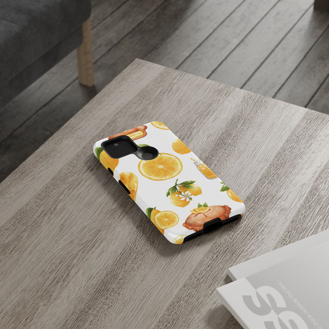 Impact Resistant, Lemon Fruit Pie, Cute Phone Cases for Samsung S24, S23, S22, S21, IPhone 15 pro Iphone 14 pro Iphone 13 IPhone 12 Iphone 11 - Studio40ParkLane